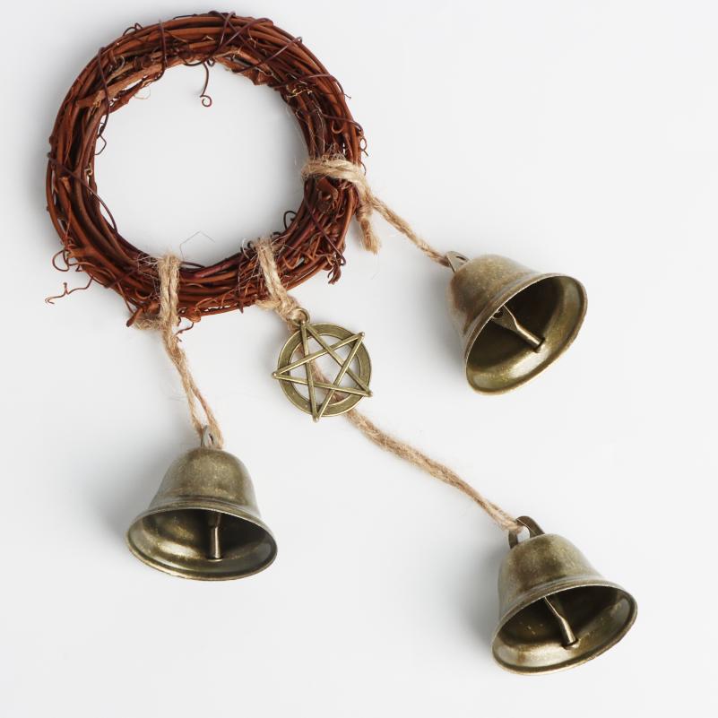Witch Bells for Home Protection, Handmade Witchy Decor for Attracts  Positive and Drive Out Negative, Boho Door Handle Garden Patio Magic Bell  Beads